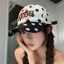 Polka Dot Contrasting Color Hollow Three-dimensional Embroidery Baseball Cap Summer Sun Visor Ve