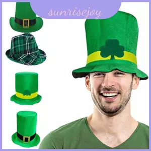 Người lớn Ngày Thánh Patrick Người Ireland Leprechaun Nhìn Nhung Mũ Shamrock Lạ Mắt Truy Cập