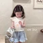 Áo thun cotton tay ngắn bé gái mùa hè in hoạt hình dễ thương mới thời trang và đa năng cho trẻ e