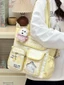 New Style Girl's Shoulder Crossbody Bag College Large Capacity Cute Student Portable Tutoring In