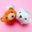 Móc khóa sang trọng dễ thương hình gấu động vật với chất liệu cọc ngắn để trang trí và