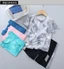 bộ quần short ngắn tay vải lụa mỏng khô nhanh thoáng khí mùa hè cho bé trai và bé gái bộ đồ mùa