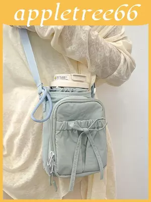 Ví đeo chéo đơn giản bằng Nylon có dây rút hàng đầu cho bé gái