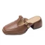 dép xỏ ngón kiểu cổ điển cao cấp Baotou dành cho nữ mùa hè bên ngoài dép sandal mới Mary Jane Mu