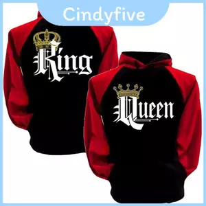 Áo khoác trùm đầu vương miện King And Queen thanh lịch dành cho cặp đôi nam và nữ