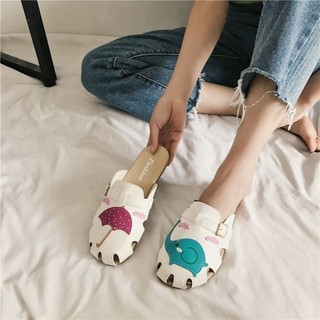 Baotou Slippers For Women Summer New Korean Style Versatile Non-slip Flat Slippers For Outer