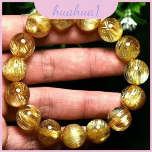 Trang sức pha lê xẻ tà bằng vàng được đánh bóng với hạt 9mm dành cho nam và nữ Quà tặng và trang trí