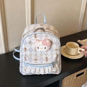Ba lô cô gái Hello Kitty dễ thương Kiểu dáng cao cấp Phong cách lười biếng tinh tế Internet Ba l