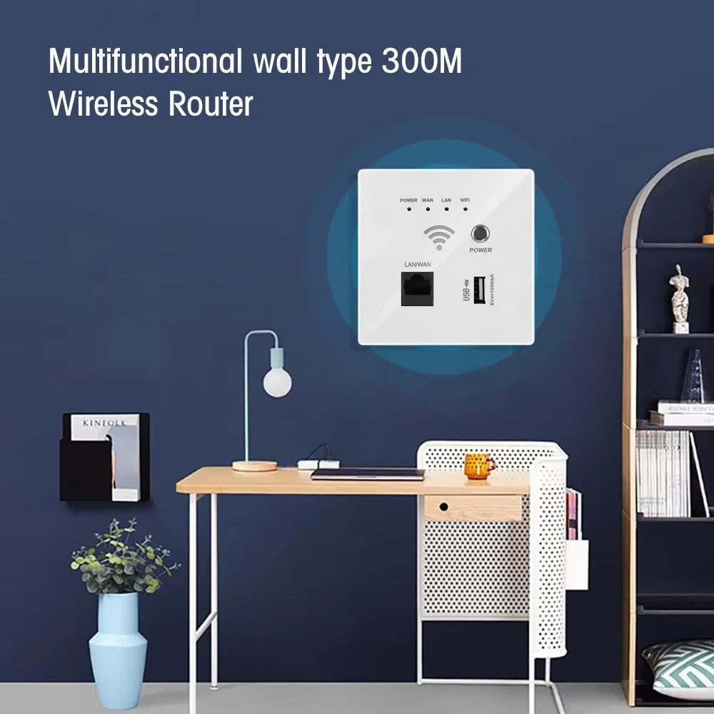2 Chiếc 300Mbps Ổ Cắm WiFi Không Dây RJ45 AP Rơ Le 2.4GHz Bộ Định Tuyến WiFi Không Dây Ổ Cắm USB Thông Minh 220V Điện Nhúng Tường WIFI Repeater