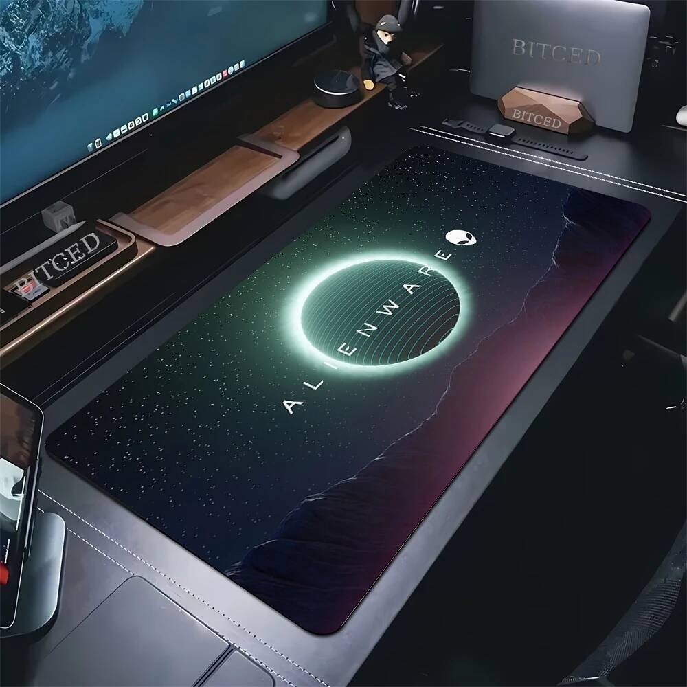 Game Thủ Để Bàn Thảm Alienware Hoạt Hình PC Chơi Game Miếng Lót Bàn Phím Miếng Lót Lockrand Mousepad Cho PC Chuột Thảm 90x40cm