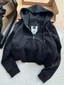 Casual Wear Pink Short Sweatshirt Jacket Women's Hooded Sweatshirt Long Sleeve Top Cardigan