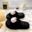 New Cute Cartoon Candy Color Cute Cat Little Fish Home Slippers Dark Plaid Slippers