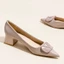 Professional Soft Leather Nude Pink Pointed Toe High Heels Single Shoes Shallow Mouth Commuti