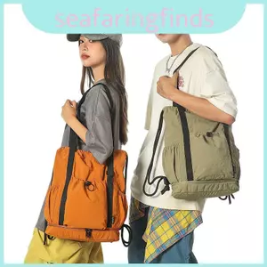 Ba lô dây rút Nylon nhẹ màu trơn để đi du lịch và đi bộ đường dài