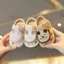 đôi giày tập đi đế mềm mùa hè dành cho bé trai và bé gái hoạt hình sư tử Velcro chống trượt giày