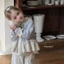 Quần Áo Trẻ Em Hàn Quốc Áo Khoác Bé Gái Mùa Xuân Mới Rừng Nối Ren Dệt Kim Cardigan Trẻ Nhỏ Áo