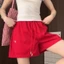 chiếc quần short ngắn màu hồng nhanh khô dành cho nữ mùa hè mỏng lưng cao kiểu mới quần ống rộng