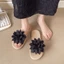 đôi giày lười hoa tươi dành cho nữ, đồ đi ngoài trời đế rơm chống trượt mùa hè, dép đi trong nhà