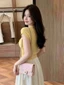 Korean Style Niche Gentle Style V-neck Design With Slim Fit, Light Luxury Temperament, Fashio