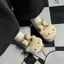 Cute Cartoon Cat Birkenstock Shoes Baotou Half Slippers Women's Outerwear New Spring And Winter