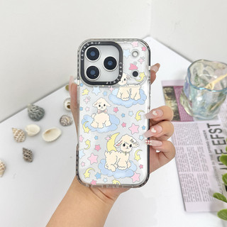 Ốp Lưng Nhãn Dán Ngôi Sao Màu Con Cừu Nhỏ Dễ Thương Tương Thích Cho IPhone 11 12 13 14 15 16 17 Pro Max 12Mini Cover X XR XSMax Silicone Mềm Trong Suốt Cản SE 2022 6 7 8Plus Vỏ Chống Sốc