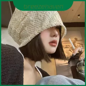 Mũ phẳng Cotton nguyên khối màu tối giản dành cho nữ Mùa thu chống gió Sử dụng nhẹ hàng ngày