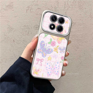 Ốp Lưng Cho Redmi Note 14 4G Note 14 Pro 4G Cửa Sổ Lớn Mờ Cao Cấp Vỏ Điện Thoại Thẩm Mỹ Nhiều Màu Sắc Bướm Và Mèo Dễ Thương Họa Tiết Thiết Kế Mới
‌