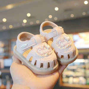 21 Hoa Dễ Thương Bao Đầu Giày Tập Đi Cho Bé Gái Đế Mềm Chống Trơn Trượt Velcro Phong Cách Nghệ Thuậ