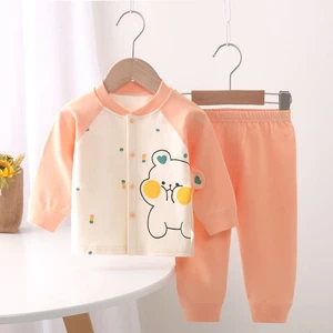 Quần Áo Không Xương Quần Áo Mùa Thu Cotton Nguyên Chất Quần Thu Đông Cho Bé Nam Và Nữ Bộ Đồ Lót