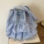Ruffled Plaid Canvas Bag Shoulder Commuting New Internet Celebrity Japanese Student Bucket Large