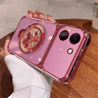 Ốp Lưng Cho POCO X8 Pro 5G X8 Pro Max 5G Mạ Điện Trong Suốt Cao Cấp Cửa Sổ Lớn Ốp Lưng Điện Thoại Xoay Thẩm Mỹ Chân Đế Laser Thiết Kế Mới