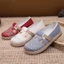Mục Vụ Phong Cách Nữ Giày Vải Lanh Nguyên Bản Giày Lười Slip-on Thường Thoáng Khí Người Cá Gi