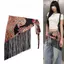Thắt lưng Boho mùa hè 2025 dành cho nữ có khóa vải có thể điều chỉnh và in cây