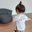 phong cách mới bé gái cotton nguyên chất phong cách Hàn Quốc dễ thương mùa hè áo thun ngắn tay in