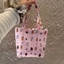 stripe Foam Bear Shoulder Bag, High-looking, Large-capacity, College-style Portable Travel Tote B