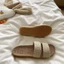 Rơm Linen Áo khoác ngoài thoáng khí Dép đi biển Dép đi trong nhà mùa hè dành cho nữ