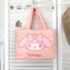 Túi cầm tay Kuromi sành điệu bằng Nylon có chi tiết thêu cho bé gái