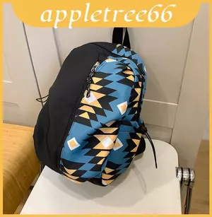Ba lô máy tính xách tay 14in chống nước đa năng Nylon có họa tiết hình học cho trường du lịch và
