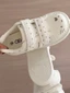 đôi giày trắng Velcro đế dày mùa hè mới, giày đế bánh mì thông thường dành cho nữ sinh viên tăng