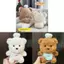 8 inch Gấu Đầu Bếp Sang Trọng Động Vật Với Tóc Dài Sang Trọng Cho Trẻ Em Quà Tặng Trưng Bày Sưu Tập Và