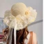 Original Flowery Seaside Lolita Hat Sweet Bow Wave Straw Hat Forest Pastoral Sun Protection Beac