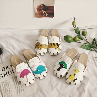 Baotou Slippers For Women Summer New Korean Style Versatile Non-slip Flat Slippers For Outer