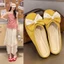 Flat Round Toe Shoes For Women, Comfortable Shallow Mouth, Big Bow, Sweet Soft Bottom Beanie Sho