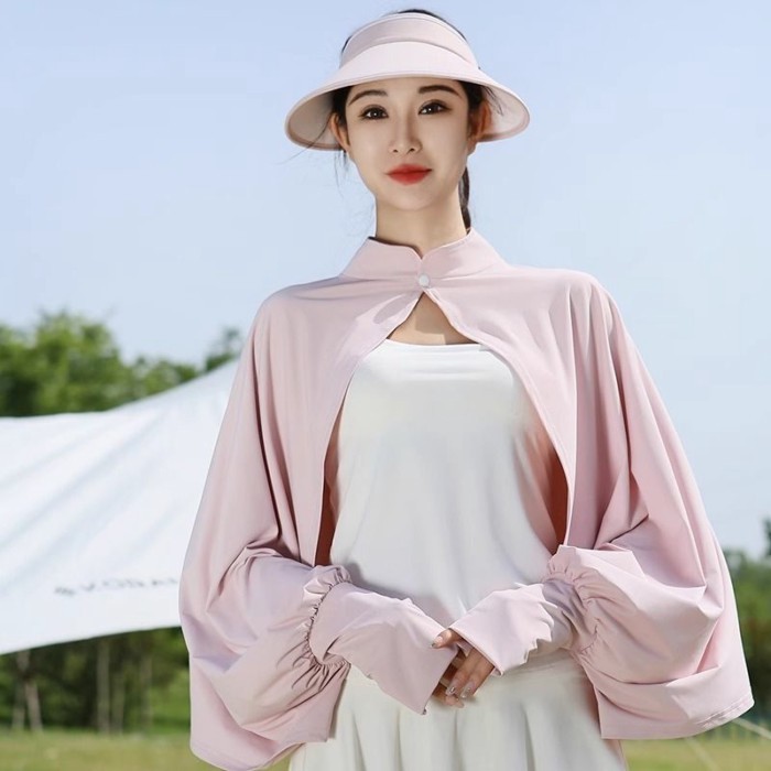 chiếc khăn choàng chống nắng mùa hè dành cho nữ đi xe đạp và lái xe áo choàng chống tia cực tím
