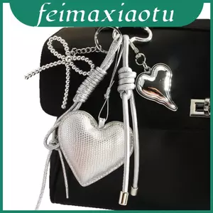 Túi Pu hình trái tim họa tiết Miu quyến rũ với nơ bướm và giọt nước cho các món quà sành điệu