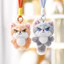 Móc khóa sang trọng Mini Wolf có chất liệu mềm cho ba lô hoặc quà tặng cho bé gái