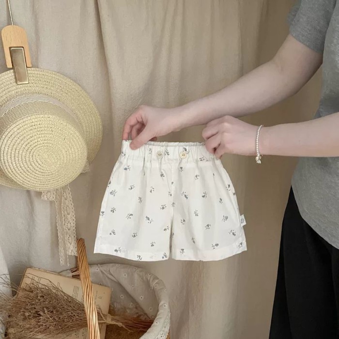 Infant Summer Wear Breathable Floral Shorts Little Girl Versatile Style Pants Korean Version