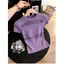 Light And Mature Round Neck Sweater For Women, Slim And Versatile Commuting Temperament Short