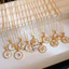 Chữ Vàng Zircon Mặt Dây Chuyền Vòng Cổ Cho Nữ Phong Cách Thường Ngày Và Thanh Lịch