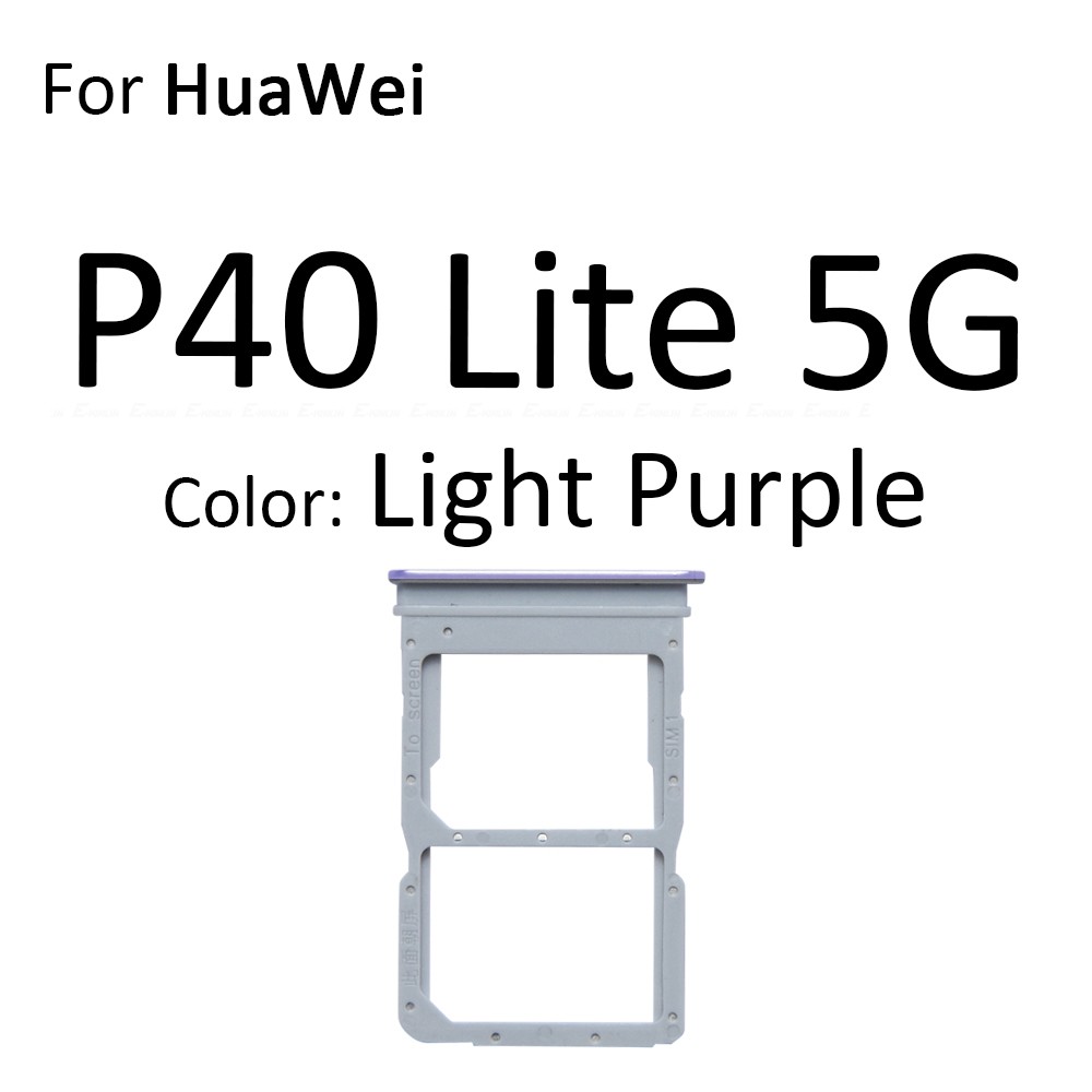 Thẻ Sim Micro SD Khay Thẻ Ổ Cắm Giá Đỡ Khe Cắm Hộp Đựng Đầu Nối Adapter Đầu Đọc Cho HuaWei P40 Lite E 5G Thay Thế Các Bộ Phận